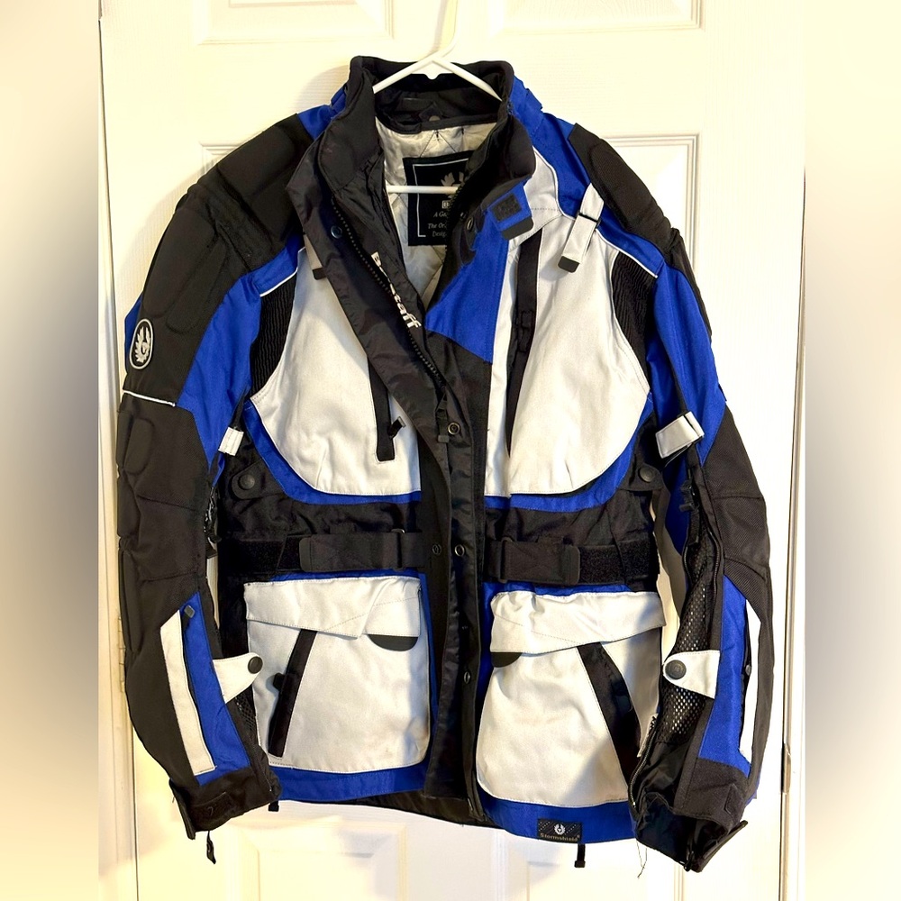 Belstaff Black Blue White Performance Riding Jacket